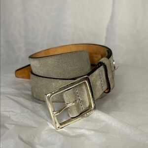 RAG & BONE unisex Gray Leather suede  Belt. Size Medium.
